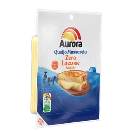 QUEIJO  MUSSARELA ZERO LACTOSE FATIADO AURORA 150G