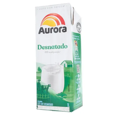 Leite aurora desnatado 1l 360-20