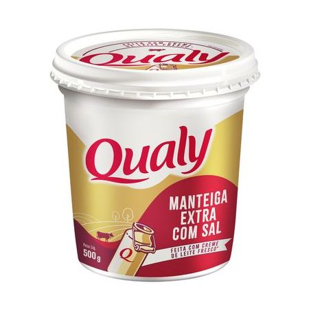 Manteiga Extra com Sal Qualy Pote 500G