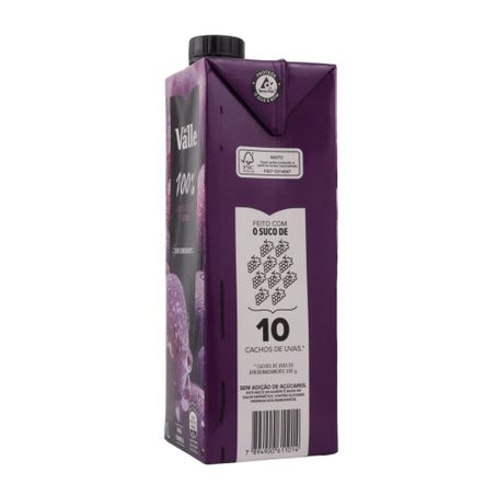 BEBIDA DEL VALLE 100% UVA TP 1L 360-12