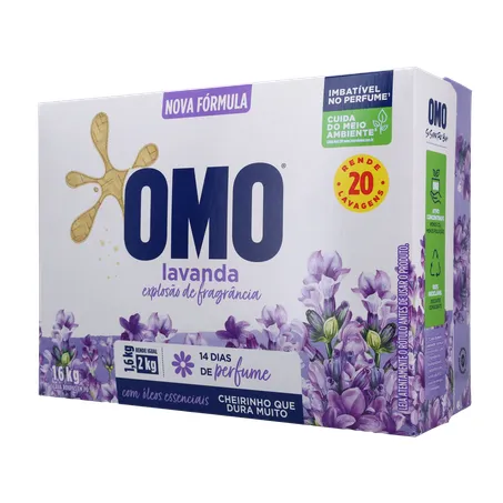Lava Roupas em Pó Omo Lavanda 1,6Kg 360-3