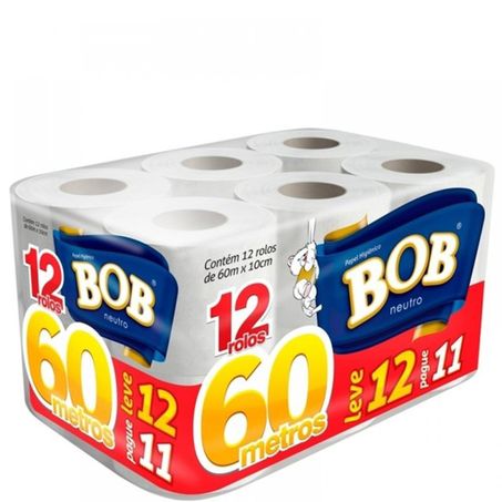 Papel higienico bob fs neutro 60m lv12pg