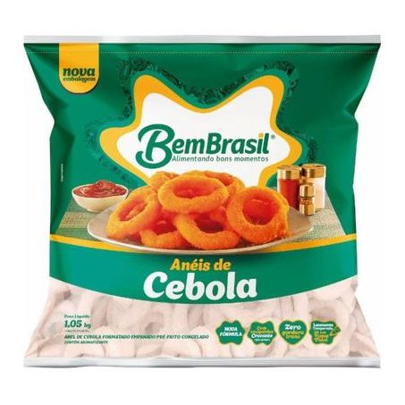 ANÉIS DE CEBOLA CONGELADOS BEM BRASIL PACOTE 1,5KG