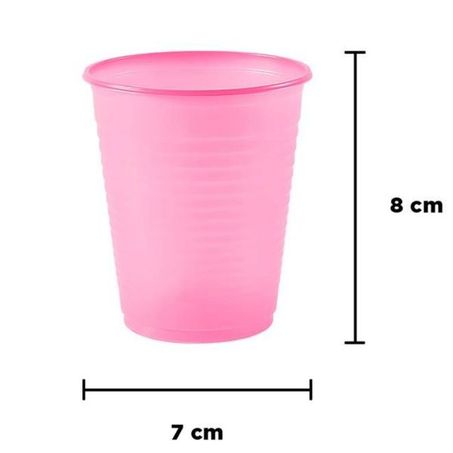 Copo Plástico Descartável Rosa Regina 200ml com 50 Un. 360-2
