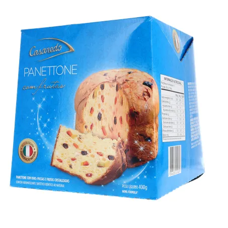PANETTONE CASAREDO COM FRUTAS CRISTALIZADAS CAIXA 400G 360-21