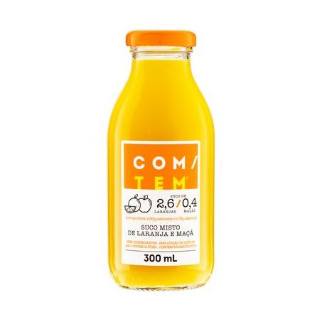 Suco Com/Tem Laranja Vidro 300ml 