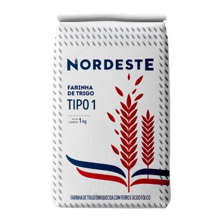 Farinha trigo nordeste 1kg tradicional
