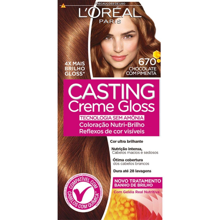 Tinta de Cabelo L'Oreal Casting 670 Chocolate Com Pimenta
