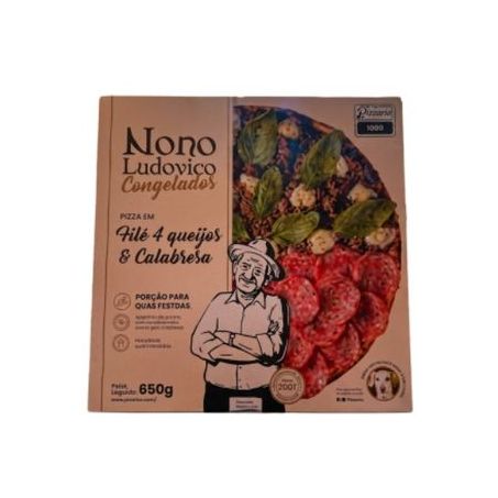 Pizza Nono Ludovico Filé Aos 4 Queijos e Calabresa 650g