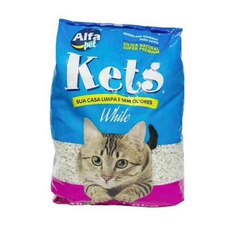 Areia Sanitária Para Gatos Kets White 1.8KG