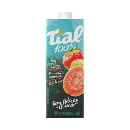 Suco Goiaba E Maçã Tial 100% Caixa 1LT