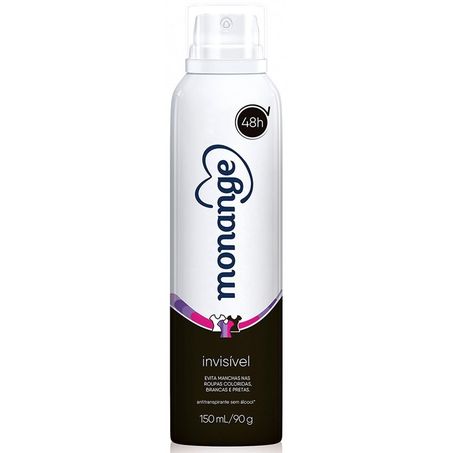 Desodorante aerosol monange invisivel 150ml