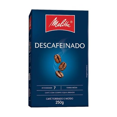 Café Torrado e Moído Melitta Descafeinado Caixa 250gr