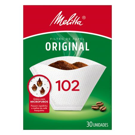 FILTRO DE PAPEL ORIGINAL MELITTA 102 COM 30 UNIDADES