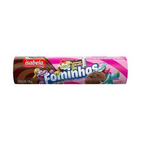Bisc.rech. isabela toons morango 130g