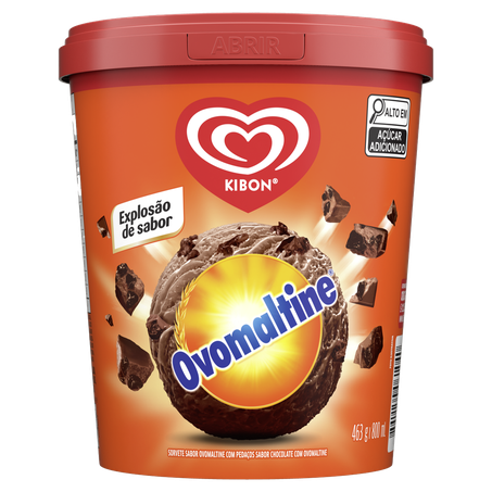 Sorvete Ovomaltine Kibon Pote 800ml