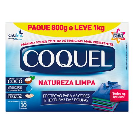 Sabão em pó coquel natureza limpa