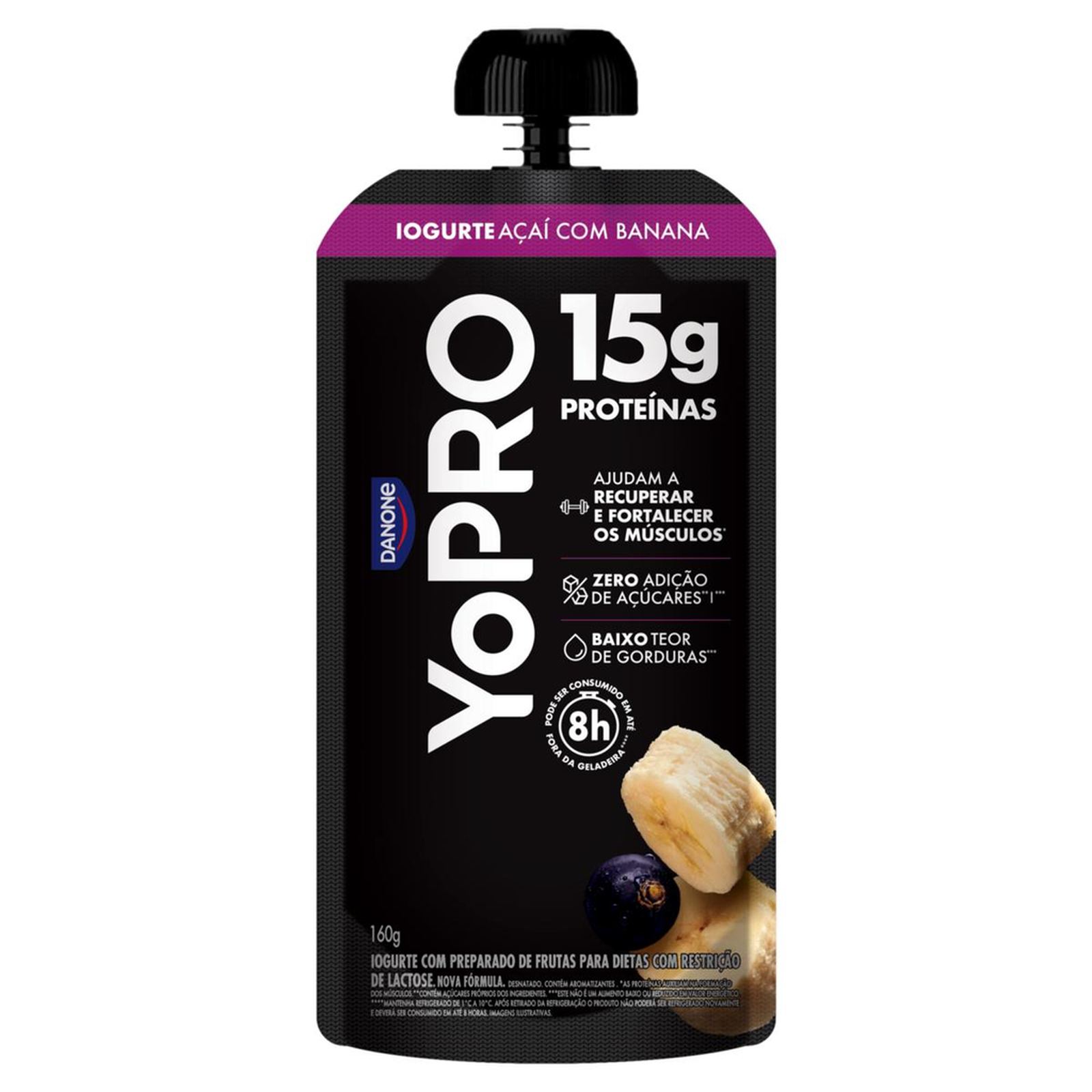 Iogurte Yopro 160g - Pouch - Açaí e Banana | Condor