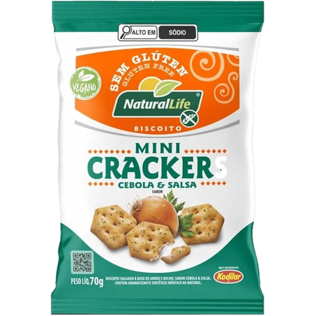 Biscoito Natural Life 70g - Sem Glúten - Cebola e Salsa