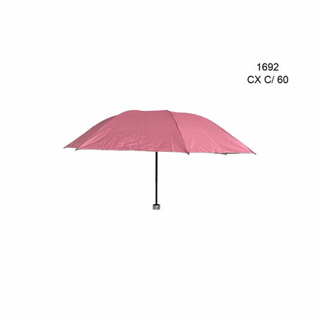 Sombrinha Contra Vento Curto Prateada 110cm