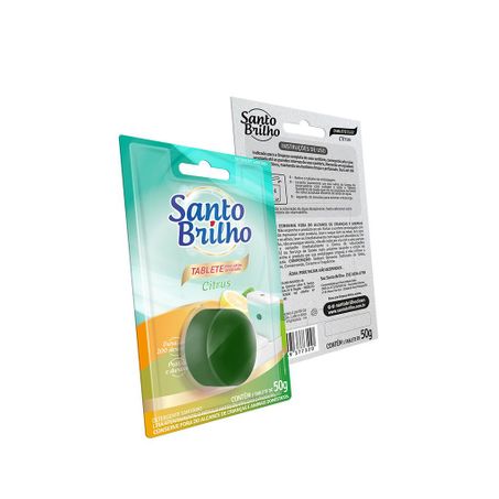 SANTO BRILHO TABLETE CAIXA ACOPLADA CITRUS 50 G   