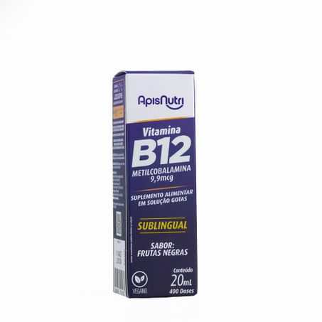 VITAMINA B12 SABOR FRUTAS NEGRAS 20ML APISNUTRI