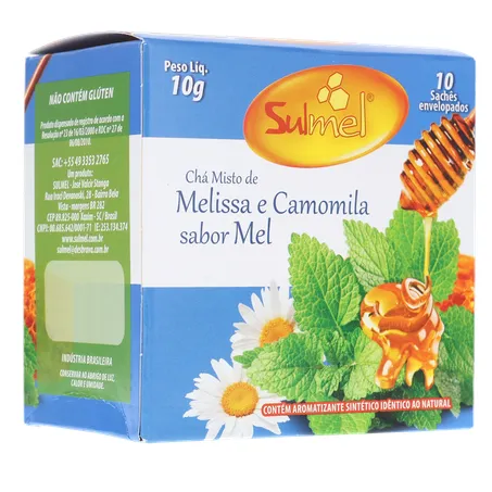 Cha sulmel melissa camomila mel 10g 360-33