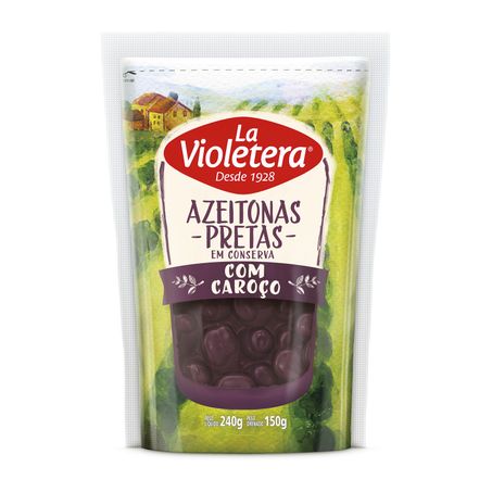 AZEITONA PRETA COM CAROCO LA VIOLETERA 150G