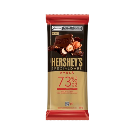 Chocolate Barra Hersheys Special Dark Amargo 73% Cacau Avelã 80g 
 