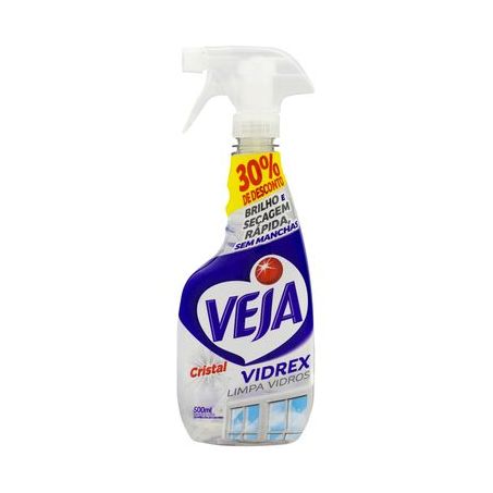 Limpador de Vidro Veja Cristal Frasco Borrifador 500ml