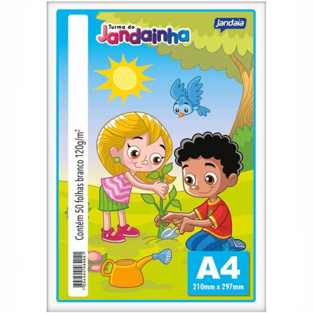 Escolar papel sulfite a4 180g/m2 jandaia c/50folhas
