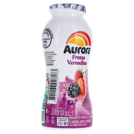 Bebida lactea frutas vermel aurora 170g 360-33