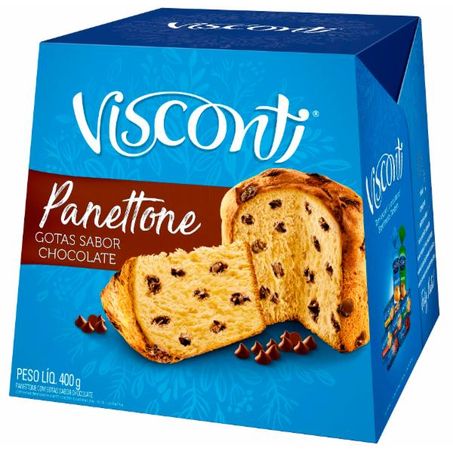 PANETTONE GOTAS SABOR CHOCOLATE VISCONTI 400G