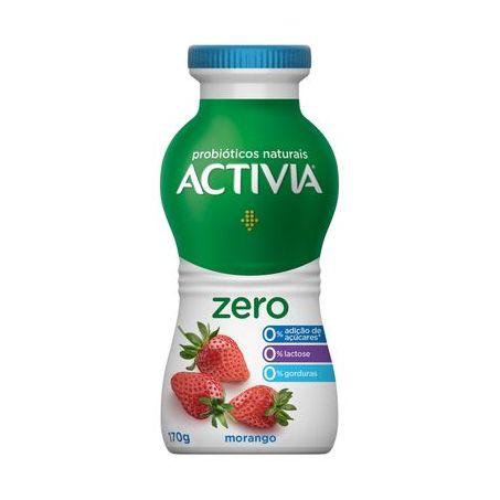 Iogurte Activia Probióticos Zerolac Morango 170G