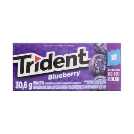 Chicle trident mirtilo s/acucar 30,6g.