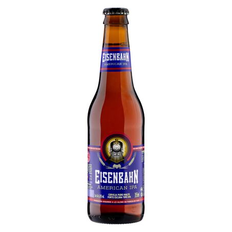 CERVEJA AMERICAN IPA PURO MALTE EISENBAHN LONG NECK