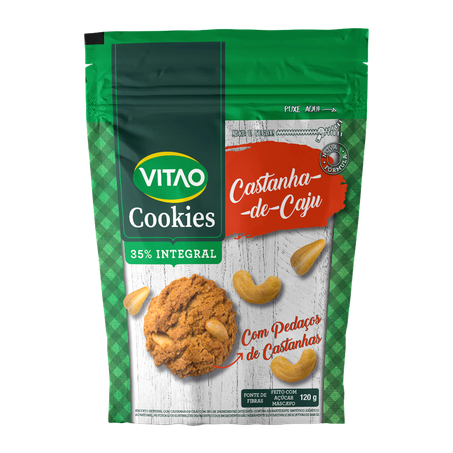 Cookie Integral Vitao Castanha de Caju 120g