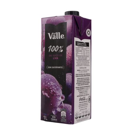 BEBIDA DEL VALLE 100% UVA TP 1L 360-36