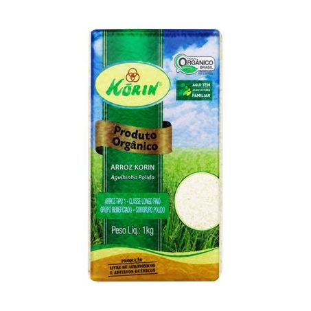 Arroz Agulhinha Korin Polido Orgânico 1KG