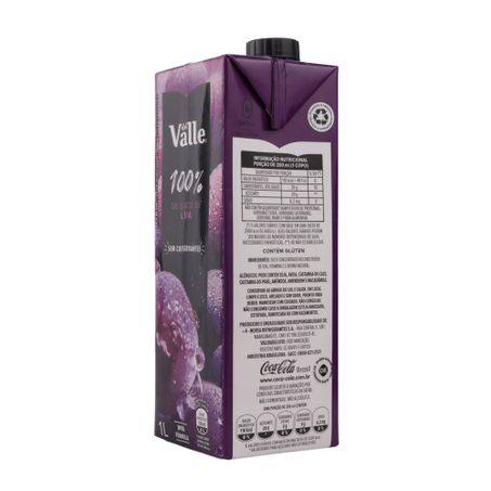 BEBIDA DEL VALLE 100% UVA TP 1L 360-40
