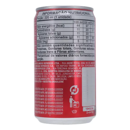 Refrigerante Coca Cola Original Lt 220ml 360-20
