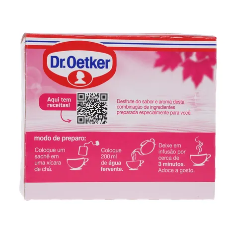 Chá Misto Dr.oetker Hibisco, Chá Verde, Canela, Pimenta, Morango e Mirtilo Caixa com 10un - 15gr 360-17