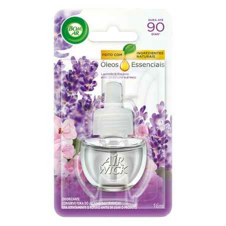 REFIL DIFUSOR ELÉTRICO BOM AIR 16ML LAVANDA E GERÂNIO