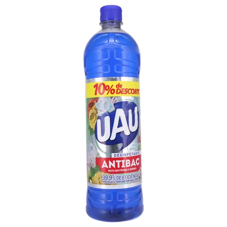 DESINFETANTE UAU ANTIBAC FLORES E FRESCOR 10% DESCONTO 1L 360-34