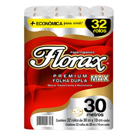 PAPEL HIG FLORAX PREMIUM MAX FOLHA DUPLA 32X30MT 