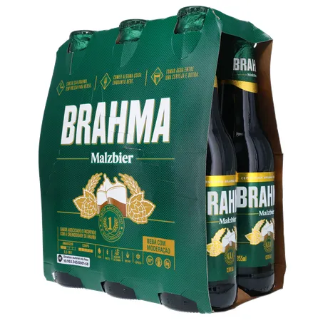 Cerveja Brahma Malzbier Long Neck 355ml C/6 360-22