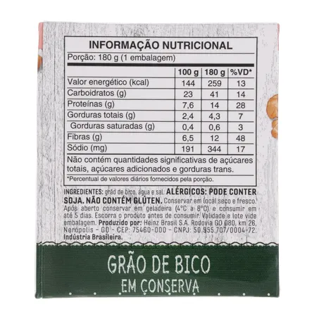 Grao de bico quero 180g 360-18