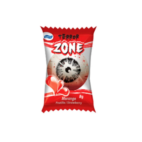 CHICLE TERROR ZONE DE MORANGO 8G
