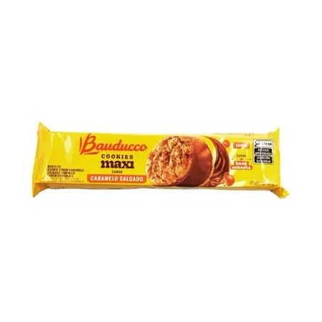 Biscoito Cookie Bauducco Maxi Caramelo Salgado Pacote 96gr