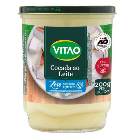 Cocada vitao 200g ao leite zero